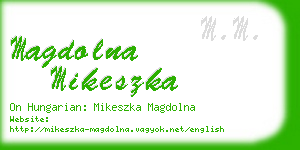 magdolna mikeszka business card